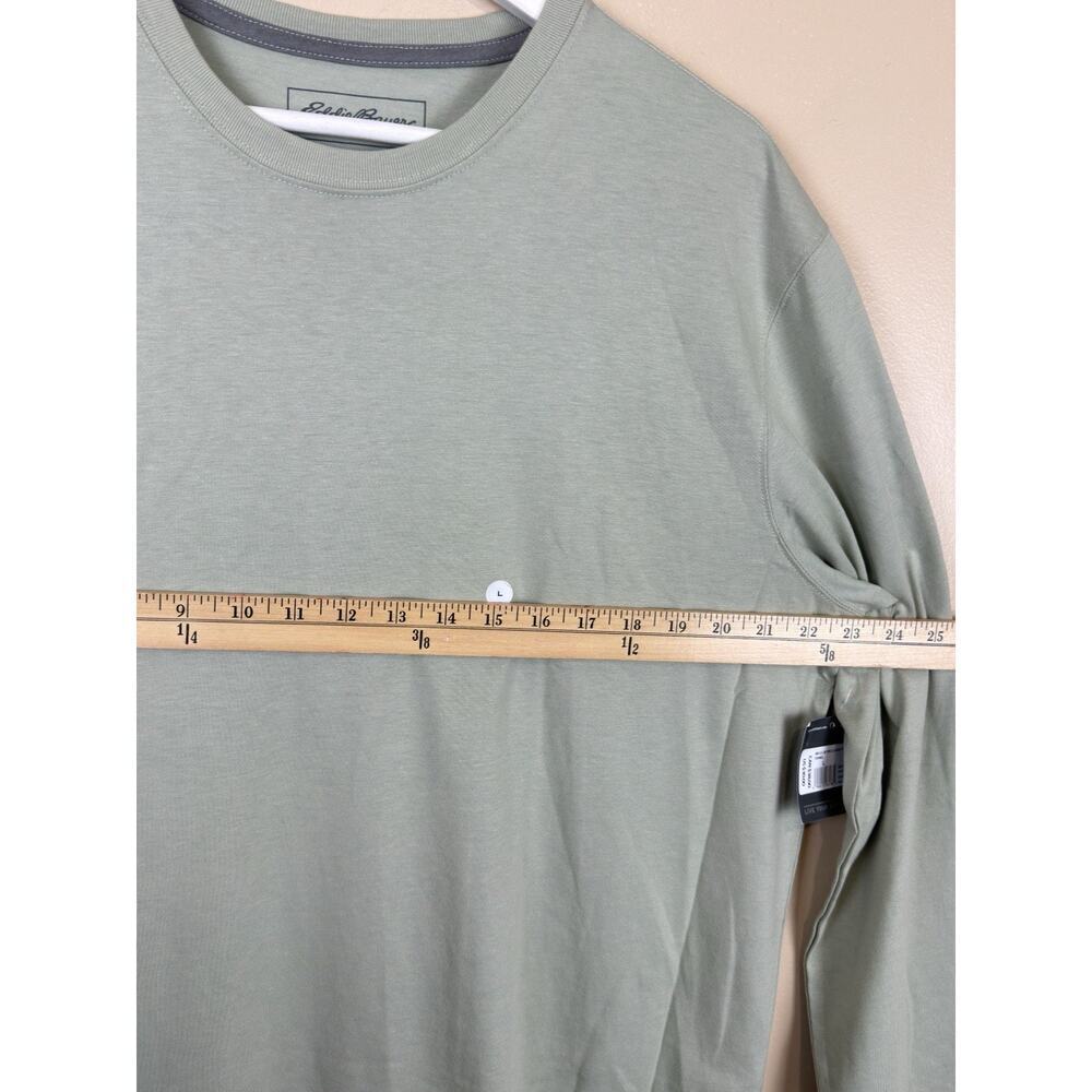 Eddie Bauer Men’s Long Sleeve T-Shirt Green Active Wear Crew Neck Size L NWT - Picture 10 of 11